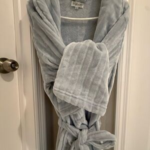 Light Blue Plush Robe